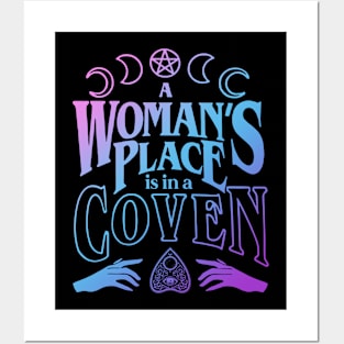 A Woman's Place Is In A Coven Funny Apparel Posters and Art